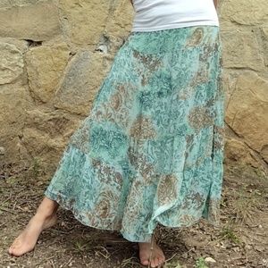 Chiffon Peasant Style Skirt, Lightweight, airy